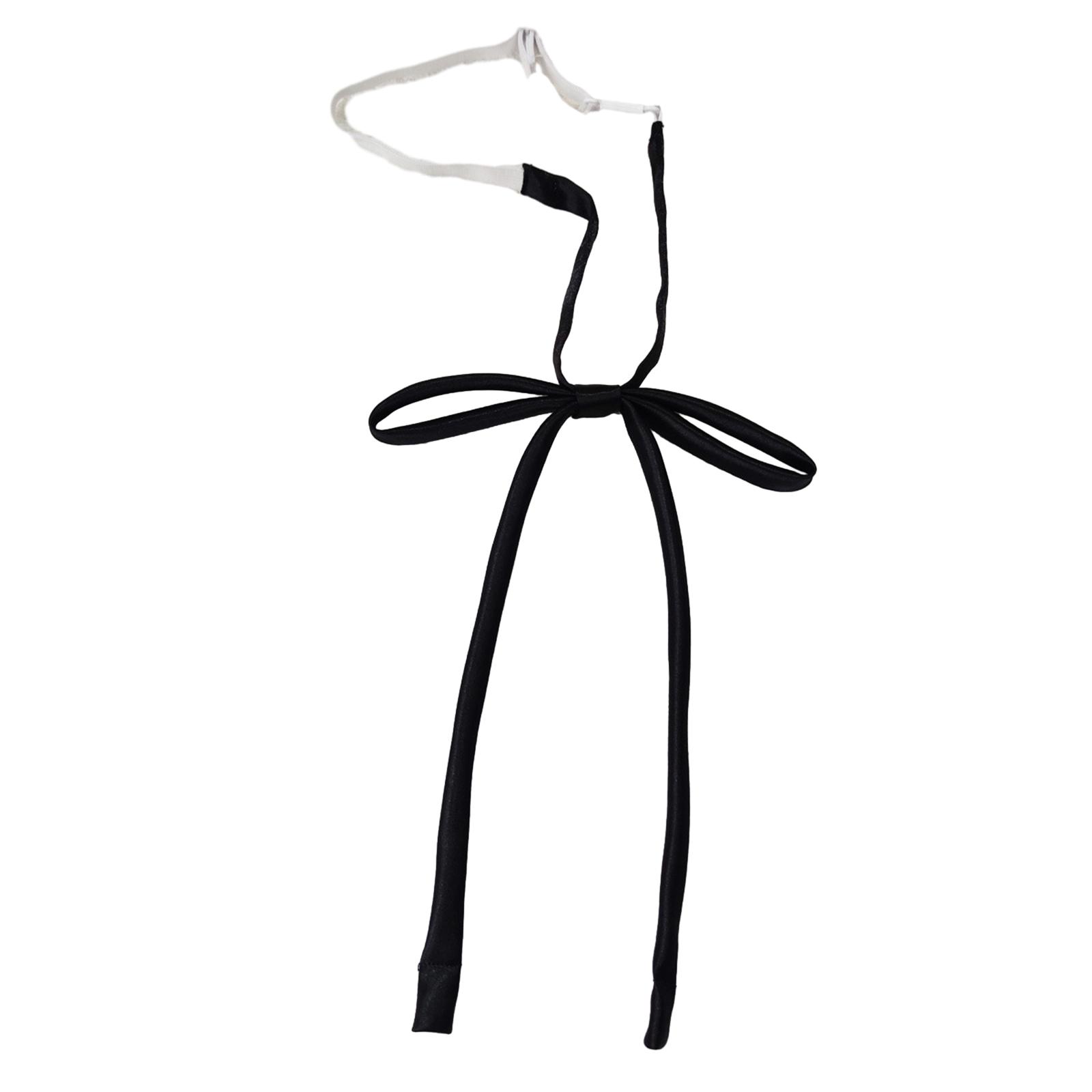 

Подростки Студенты Рубашка Бант Галстук Женщины Узел Без Завязывания Униформа Съемные Воротники Съемные Галстуки Аксессуары для Костюма чёрный