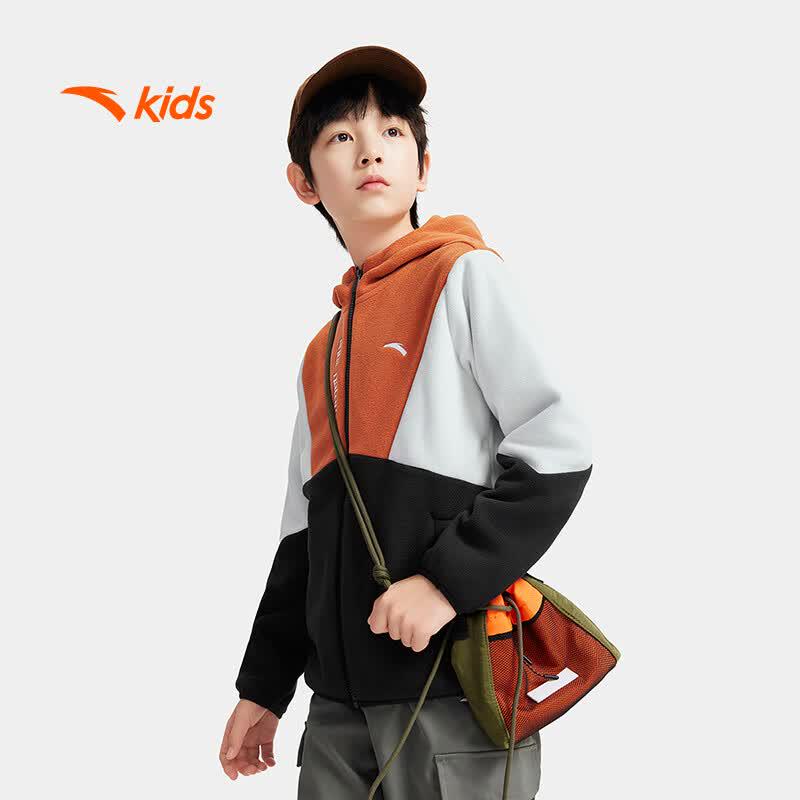 Anta Kids Fleece Hooded Jacket