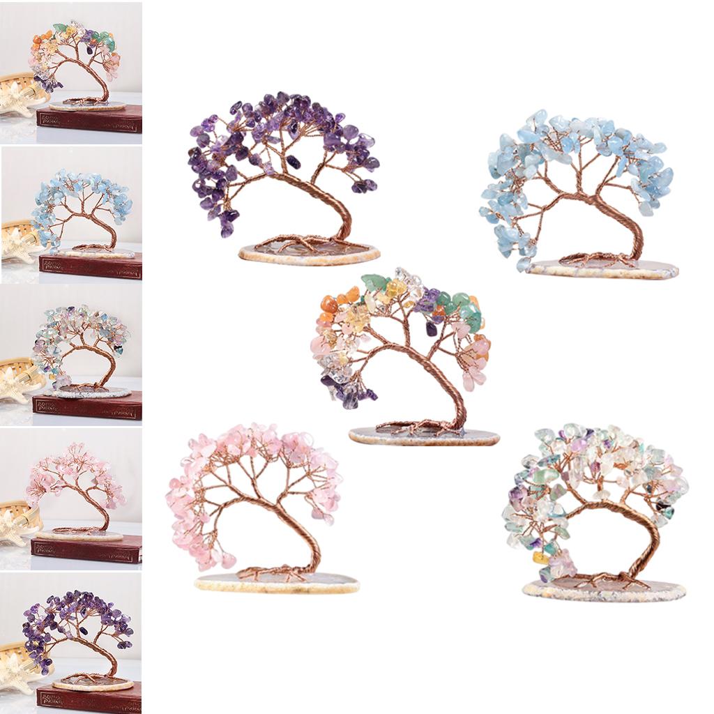 Crystal Money Tree Prosperity Ornament Fortune for Wedding Livingroom Home