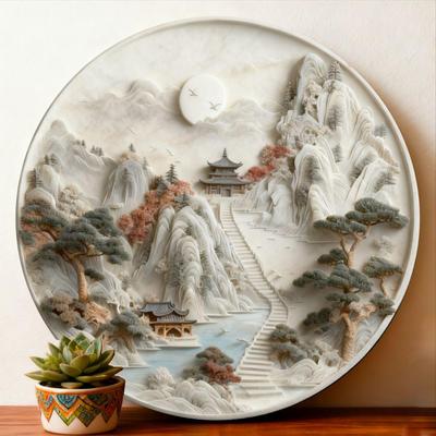 JY Retro Iron Art Round Wall Decoration Disc
