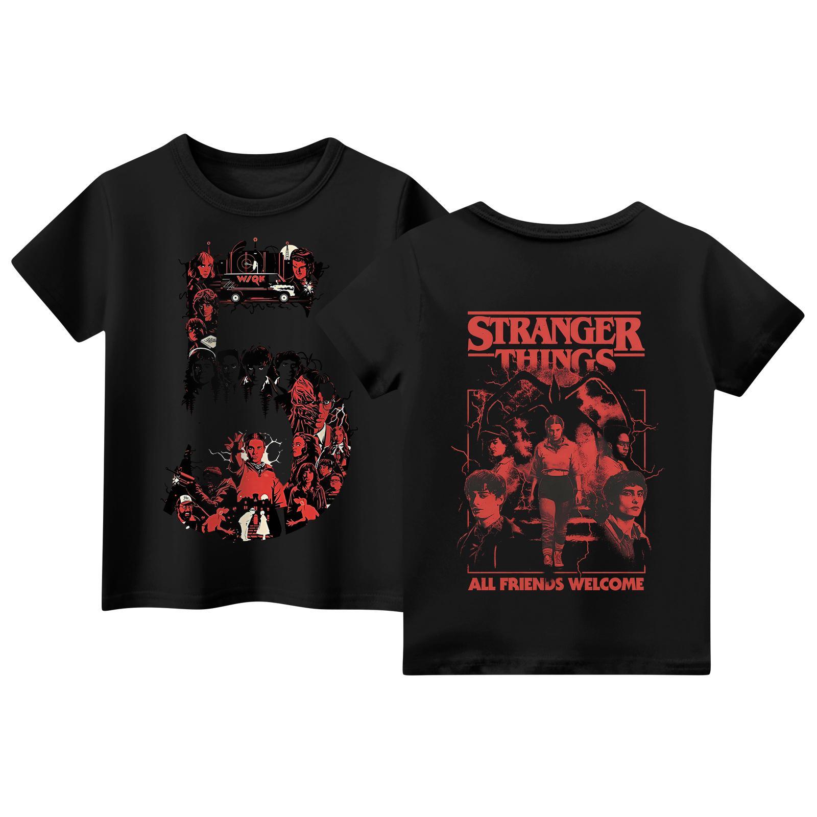 

Children s Short Sleeve Tops Casual Print T Shirt Round Neck Pullover Blouse 100