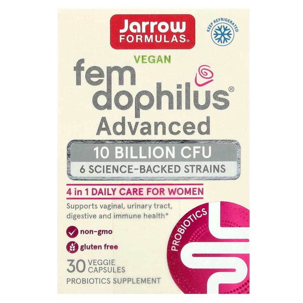 Vegan Fem Dophilus Advanced, 10 Billion CFU (104Mg), 30 Veggie Caps