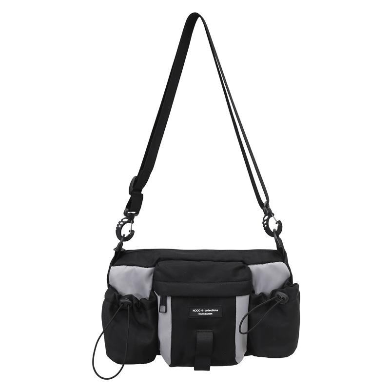 

Нейлоновая однотонная сумка через плечо, женская сумка через плечо, мужская сумка-мессенджер серый