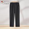 Women's Mid-Aged Summer Loose Cropped Straight-Leg Pants