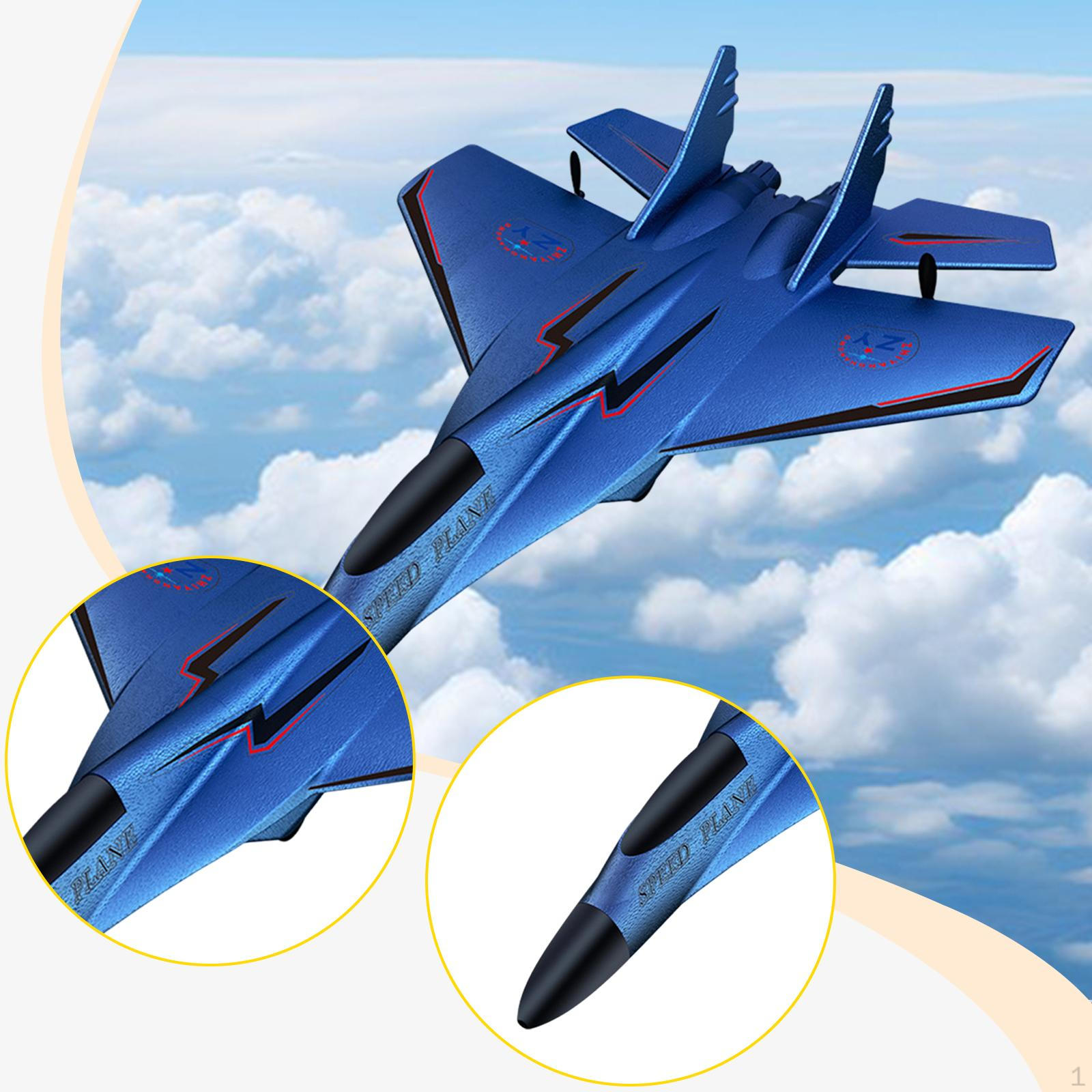 

Flying Toy RC Airplane Glider for Kids Birthday Gifts Easy Control Goodie Bag Stuffer синій