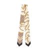 Daks Beige Check Chain Print Scarf 100  Silk Dcsc2f821i2