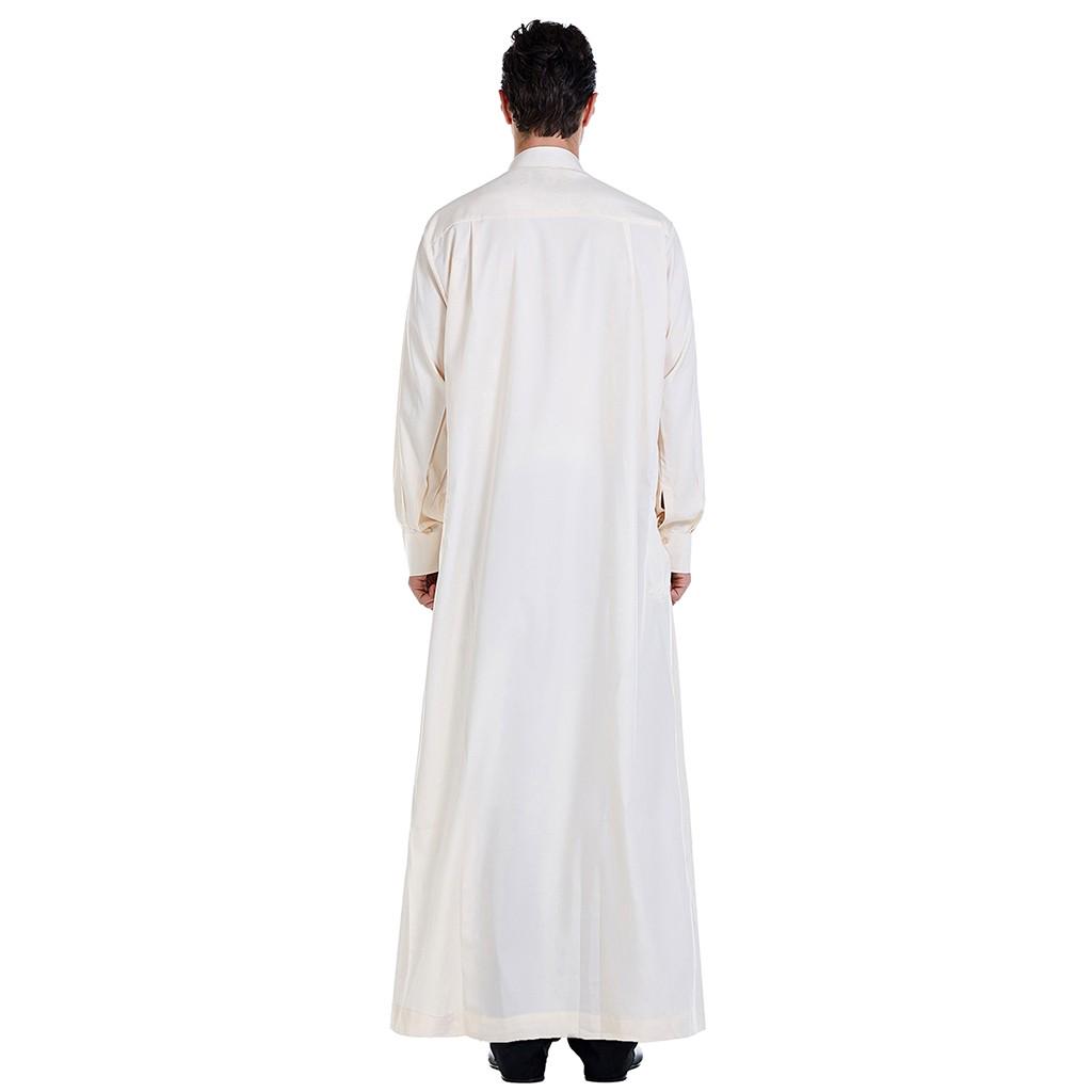 Men's Middle Muslim Fashion Dresses And Long Topcoats Comfortable Blouse