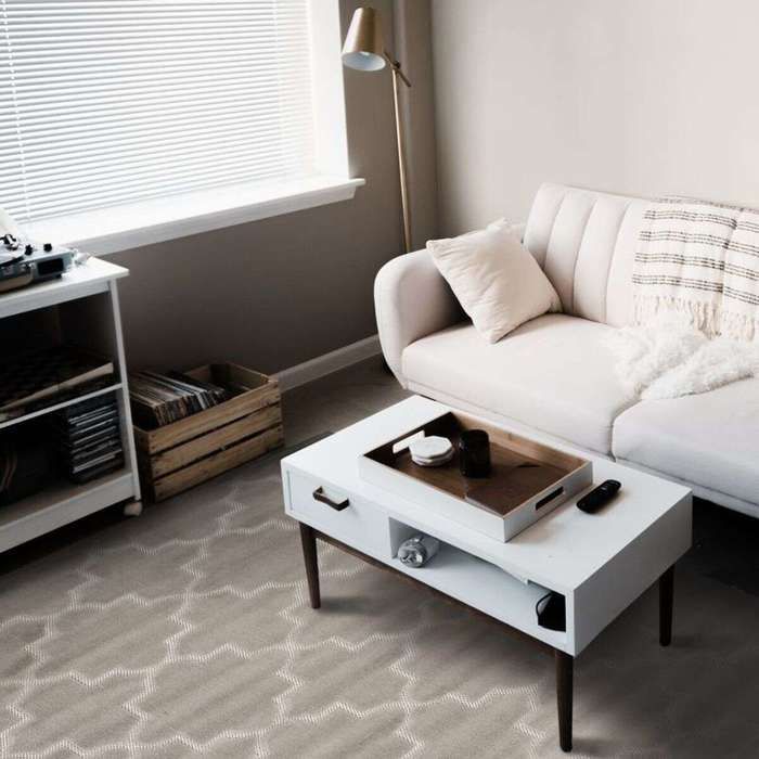 Tapis à motifs arabesques beige 133x180
