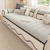 Irregular Shaped Chenier Sofa Cover Fabric One-Piece Anti Slip Cushion Cover Comfortable Soft And Suitable For All Seasons Sofa Pad