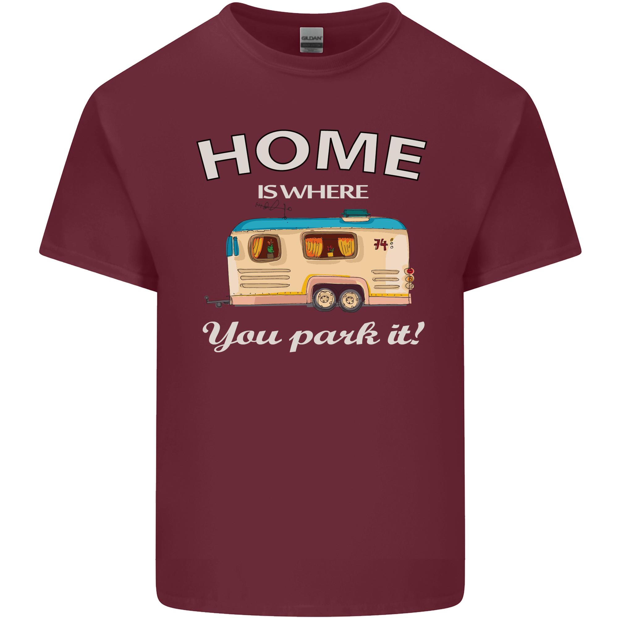 Home Is Where You Park It Caravan Funny Unisexs Light Cotton TShirt S