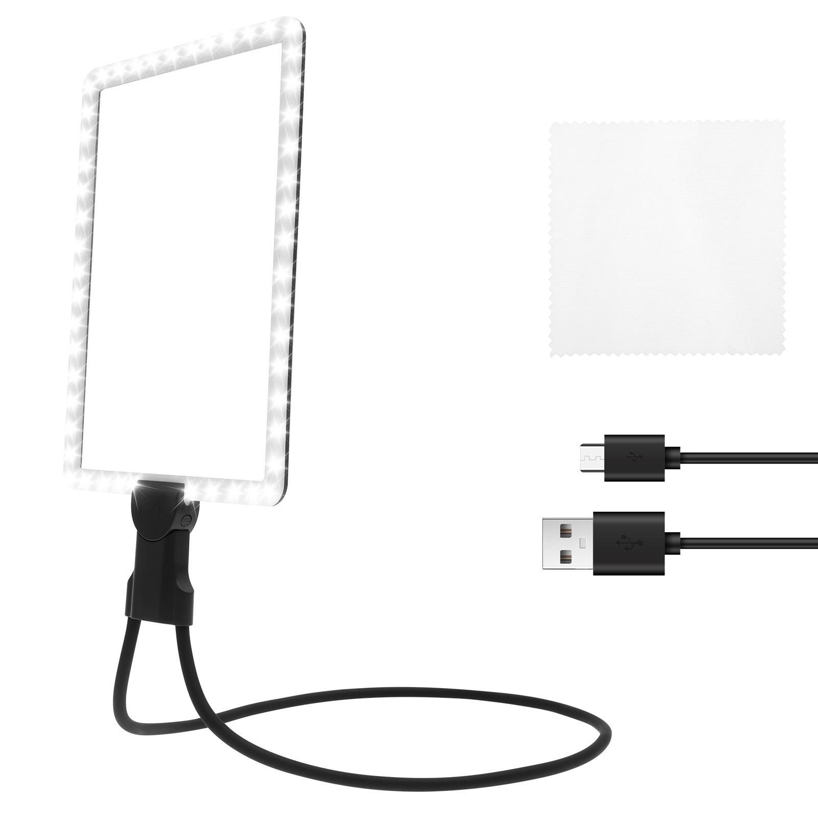 

Magnifying Glass with Light Neck-hanging Reading Magnifying Glass Eye Caring LED Beads Full Page Reading Magnifier for Elderly