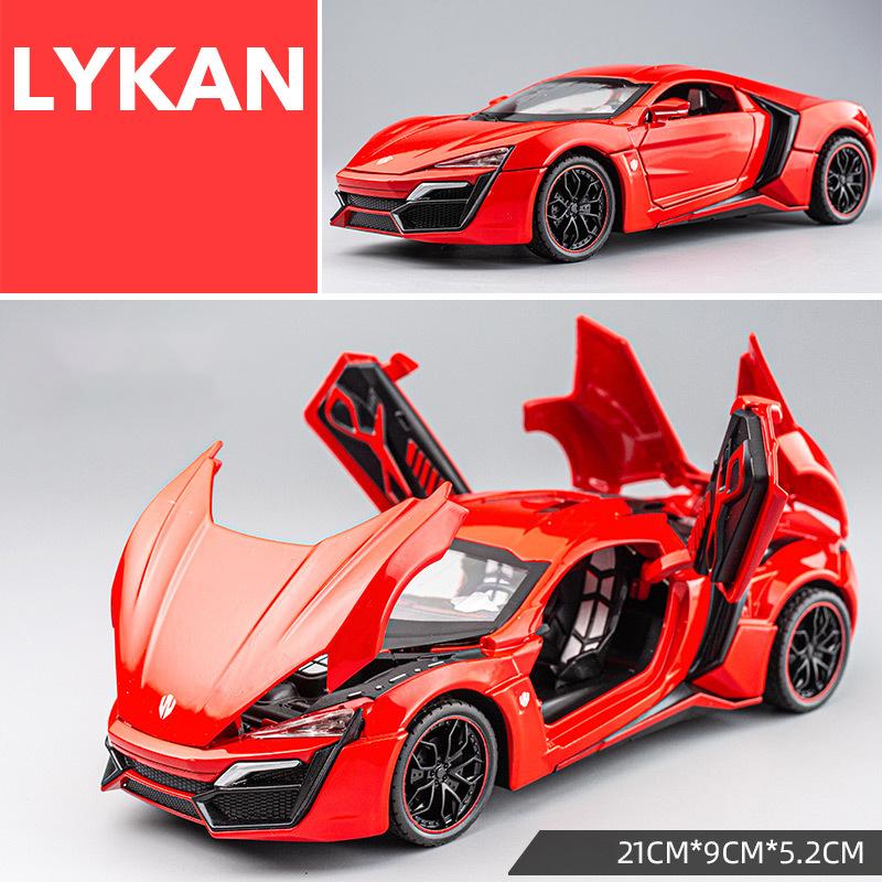1/24 Lykan Hypersport Supercar Model Diecasts & Toy Vehicles Toy Car Metal Collection Toy Kid Toys for Children Kids Gifts