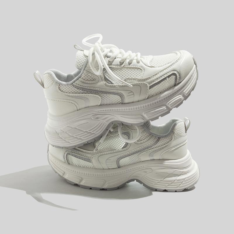 

летние новые сетчатые женские белые туфли универсальные кроссовки дышащие скейт-кеды модная повседневная обувь модные мужские однослойные туфли 40