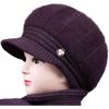 In the elderly winter hat female grandma rabbit wool old man hat mother fleece warm hat old lady knitted hat