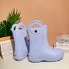 2025 Children's Non-Slip Waterproof Mid-Calf Rain Boots - Soft Sole Rubber Shoes for Babies