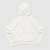 LECOQ Women'S Double Tension 2.0 Loose Fit Semi-Crop Zip-Up Hoodie - Cream Qr122Oft11