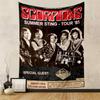 Scorpions Summer Sting Tapestry Wall Hanging, 1985 Tour Concert Poster Art, Retro Wall Decor for Bedroom Living Room Dorm