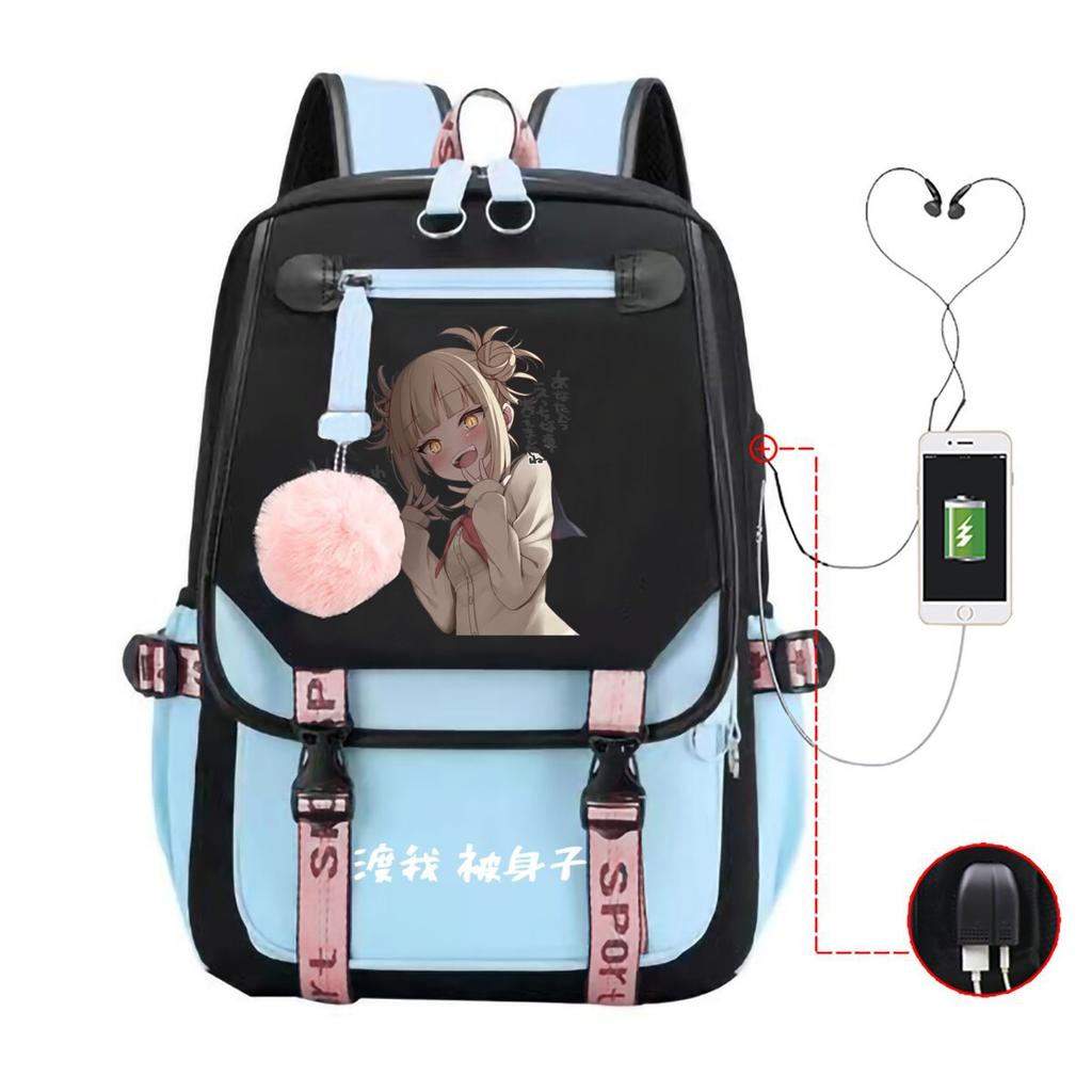 My Hero Academy Has the Same Peripheral Backpack, Animation Two-dimensional Printing, Primary and Secondary School Schoolbag.