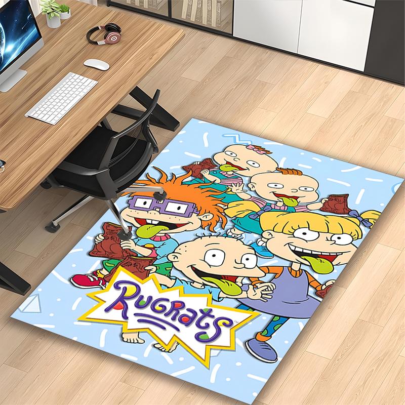 1pc Cartoon Kids Sledding Rug, Digital Printed Home Chair Sofa Mat, Durable Office Area Carpet, Beautiful Festival Decorations