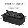 Multifunctional Pop-up Power Socket with USB and Three-Hole Design for Desks