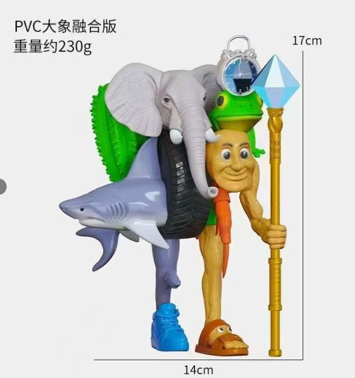 LEUK Tung Tung Tung Sahur Tralalero Tralala Italiaans Hersenkronkel Monster Fusie Editie Anime Actiefiguur Cartoon Sierobject Speelgoed Cadeau
