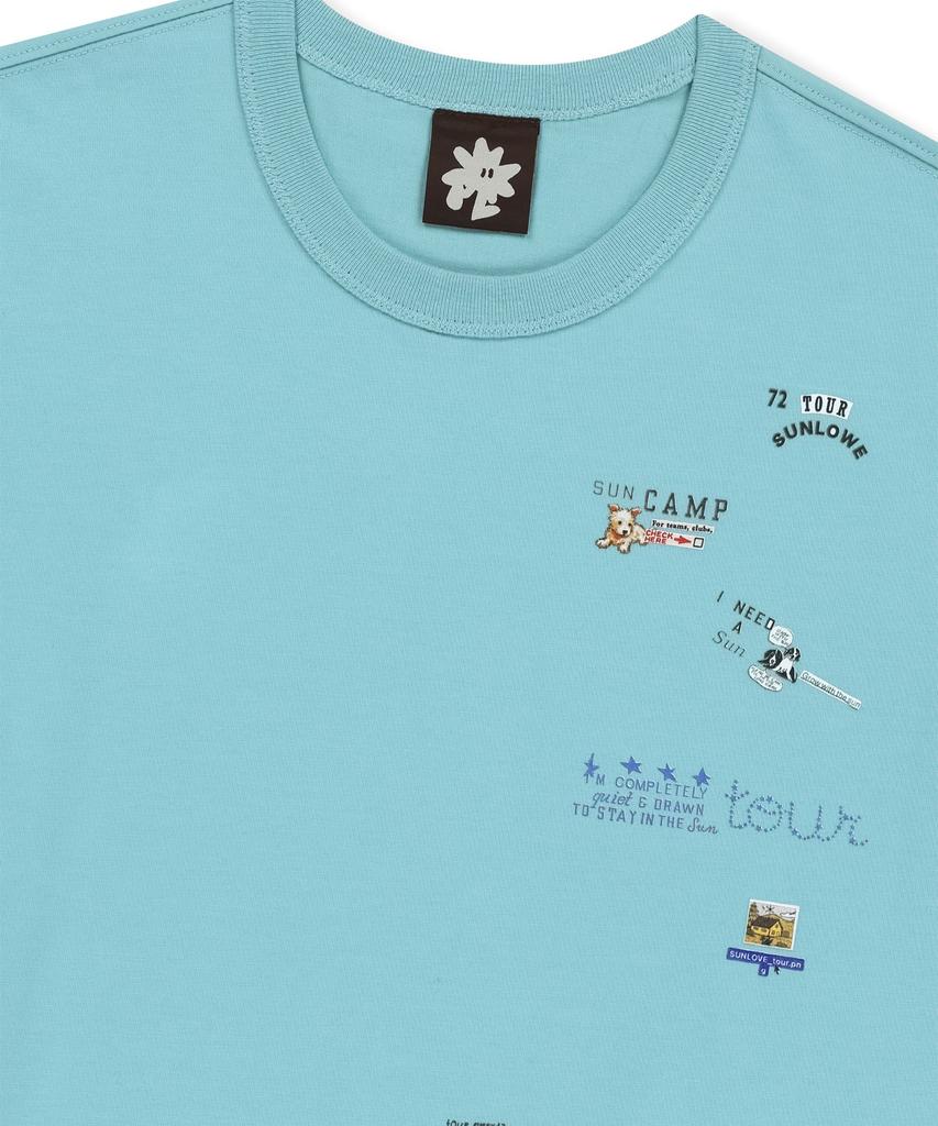 Sun Love Collage Tee Light Blue
