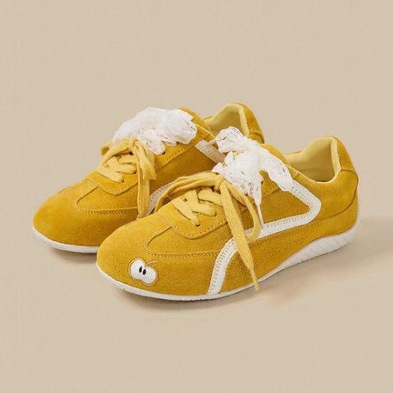 

Ретро повседневная спортивная женская обувь лето новая на плоской подошве модная обувь 40 жёлтый