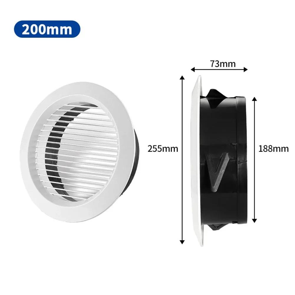 75-200 mm větrací mřížka kulatá nastavitelná stěna Vnitřní ventilační otvor ABS ventilační mřížka Kryt větrací mřížky Vývod vzduchu Čerstvý systém