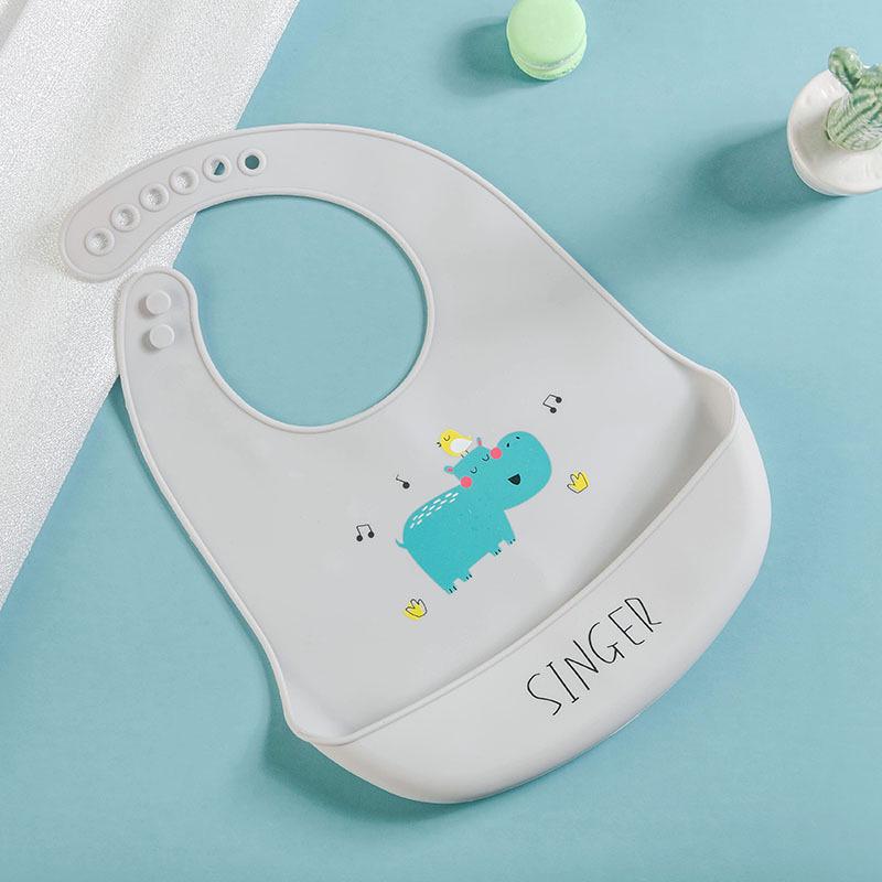 Waterproof Food-Grade Silicone Baby Bib - Leak-Proof, Self-Feeding, Drool Protection