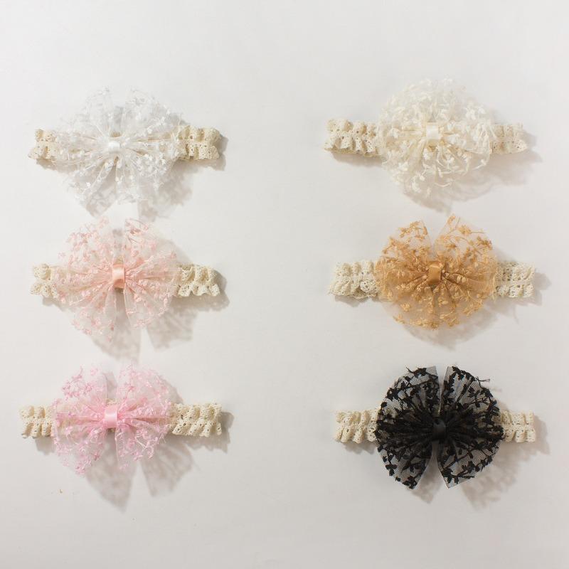 Dünne Kinderhaaraccessoires, neues Spitzen-Schleifen-Baby-Stirnband, niedliches Baby-Kopfschmuck-Stirnband.