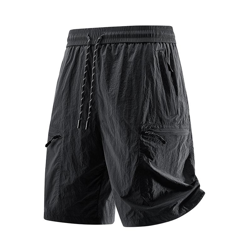 Summer Workwear Shorts, Quick Drying Ice Silk Loose Casual Straight Leg Shorts