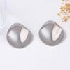 European and American simple and cold wind INS geometric smooth surface light luxury alloy heavy industry stud earrings retro casual earrings