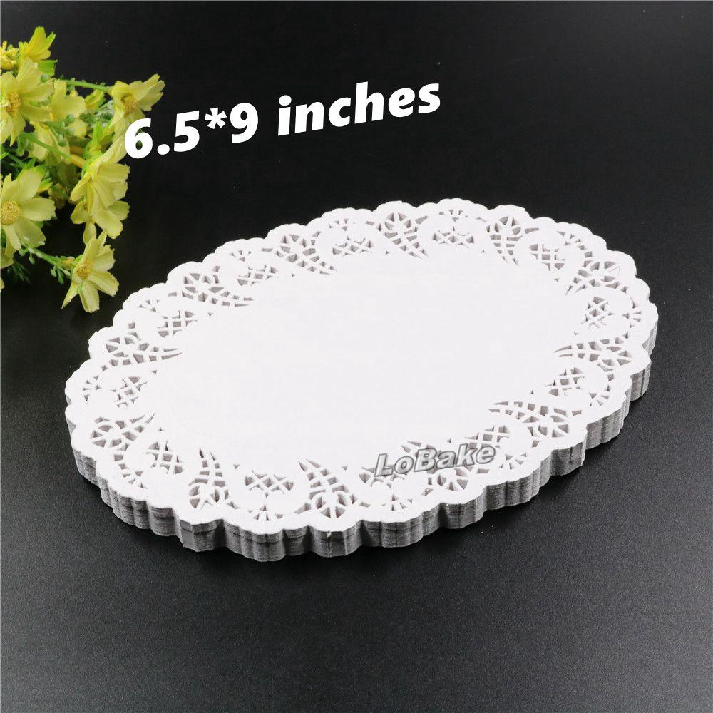 160pcs/pack 3 Sizes Oval Grease Proof White Paper Doilies Party Wedding Christmas Decorative Table Layer Home Supplies