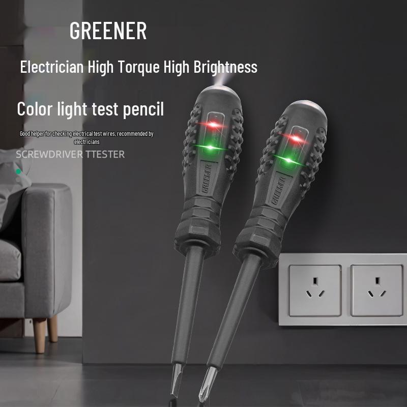 Green Forest Electrician Test Pen: Broken Wire Detector & High Torque Screwdriver