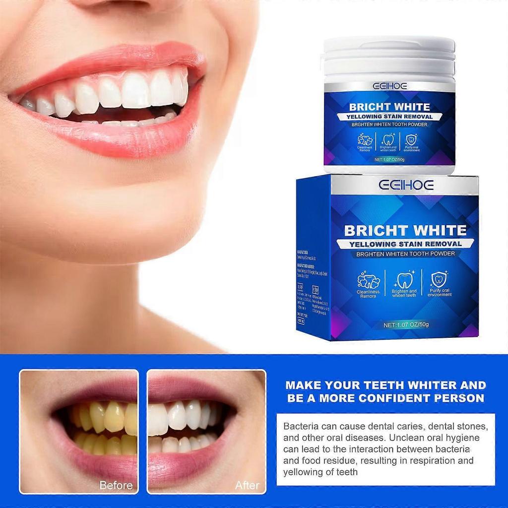 Eelhoe Teeth Deep Cleaning Powder Cleans Stains, Whitens Teeth, Freshens Breath, And Strengthens Gums