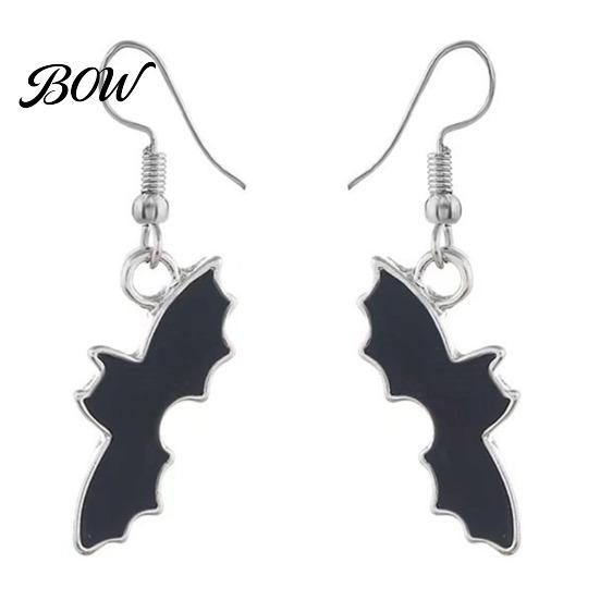 Stylish Gothic Jewelry for Parties 1 Pair Halloween Earrings Women, Skeleton Spider Pumpkin Statement Ghost Bat Dangle Earrings, Accessories Detailed