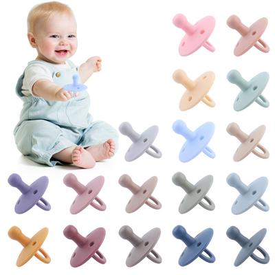 Baba szilikon cumisüveg cumija Biztonságos élelmiszeripari minőségű rágóka Újszülött nyugtató Egyszínű cumik Szilikon cumi baba rágóka kiegészítők