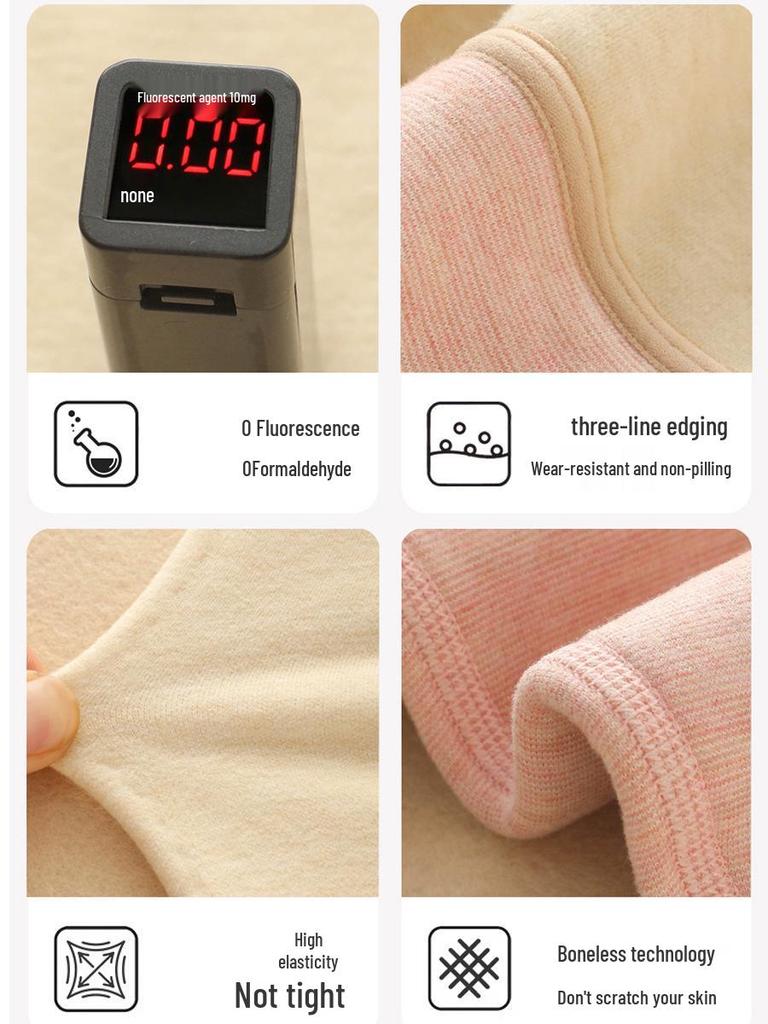 Girls' Essential High Waist Winter Warm Pants - A-Class Double Layer Cotton for Boys, Middle & Large Students