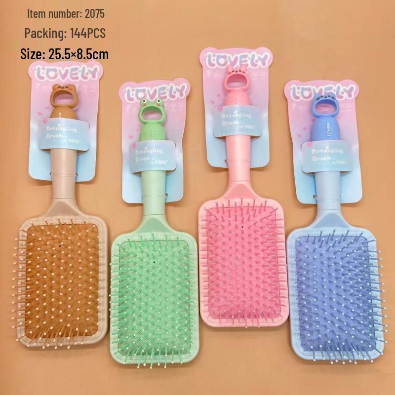 Cute Pet Air Cushion Comb: Plastic Massage Comb for Smoothing Curly Hair, Scalp Care for Women and Students