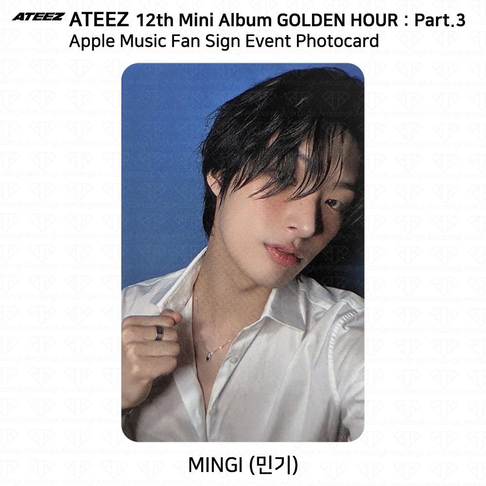 ATEEZ Le 12ème Mini Golden Hour Part.3 Applemusic Événement de Signature de Fans Photocard KPOP