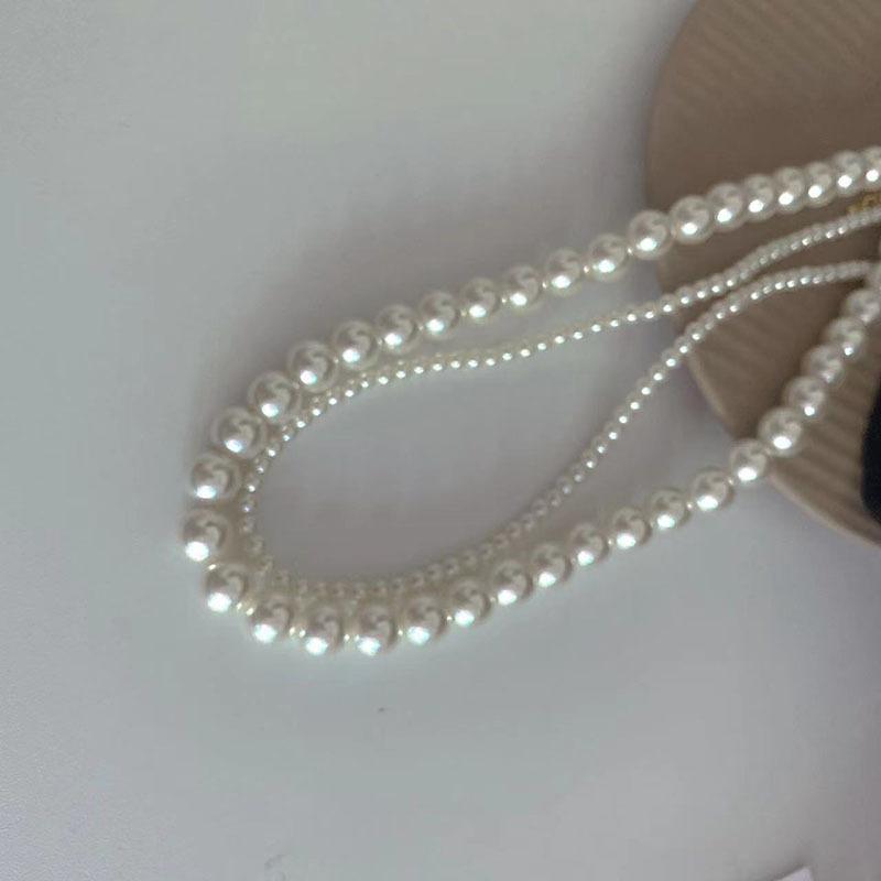 Baroque pearl layered necklace - versatile hong kong style ins-inspired choker necklace for women - trendy clavicle chain