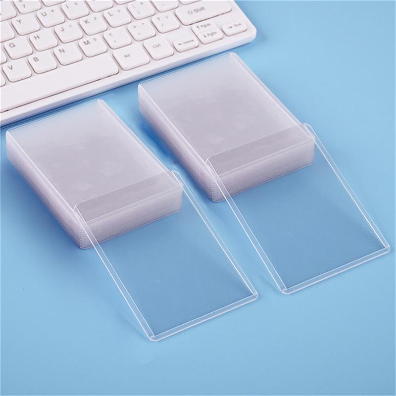 Hard Card Holder for Kpop Idol Photo Cards Protective Sports Collectible Trading PVC Card Sleeves Display Case Transparent 20Pcs
