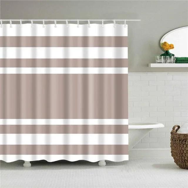 Pink and Gold Star Glitters Shower Curtain Abstract Art Modern Bathroom Curtains Geometric Pattern Bath Curtain Bathroom Decor