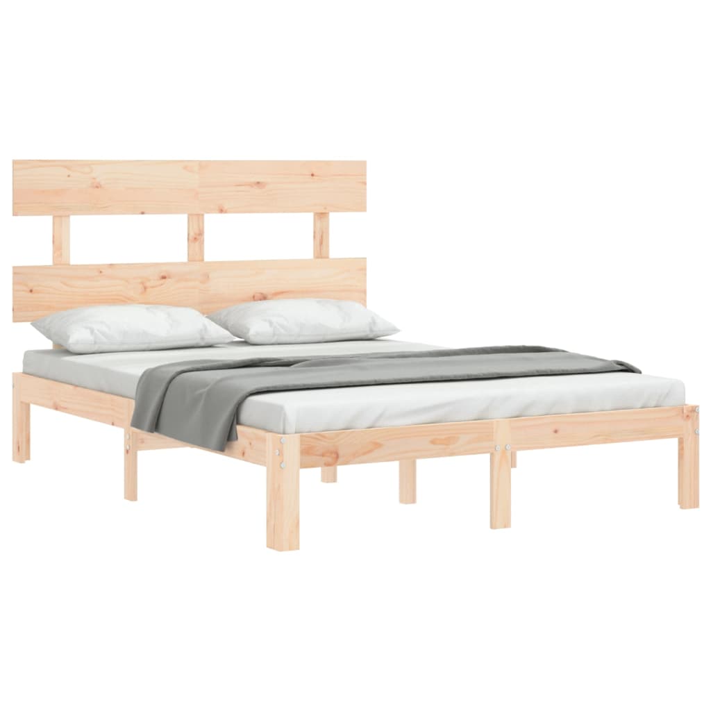 Solid Wood Bed Without Mattress 140 X 200 Cm Pine Wood