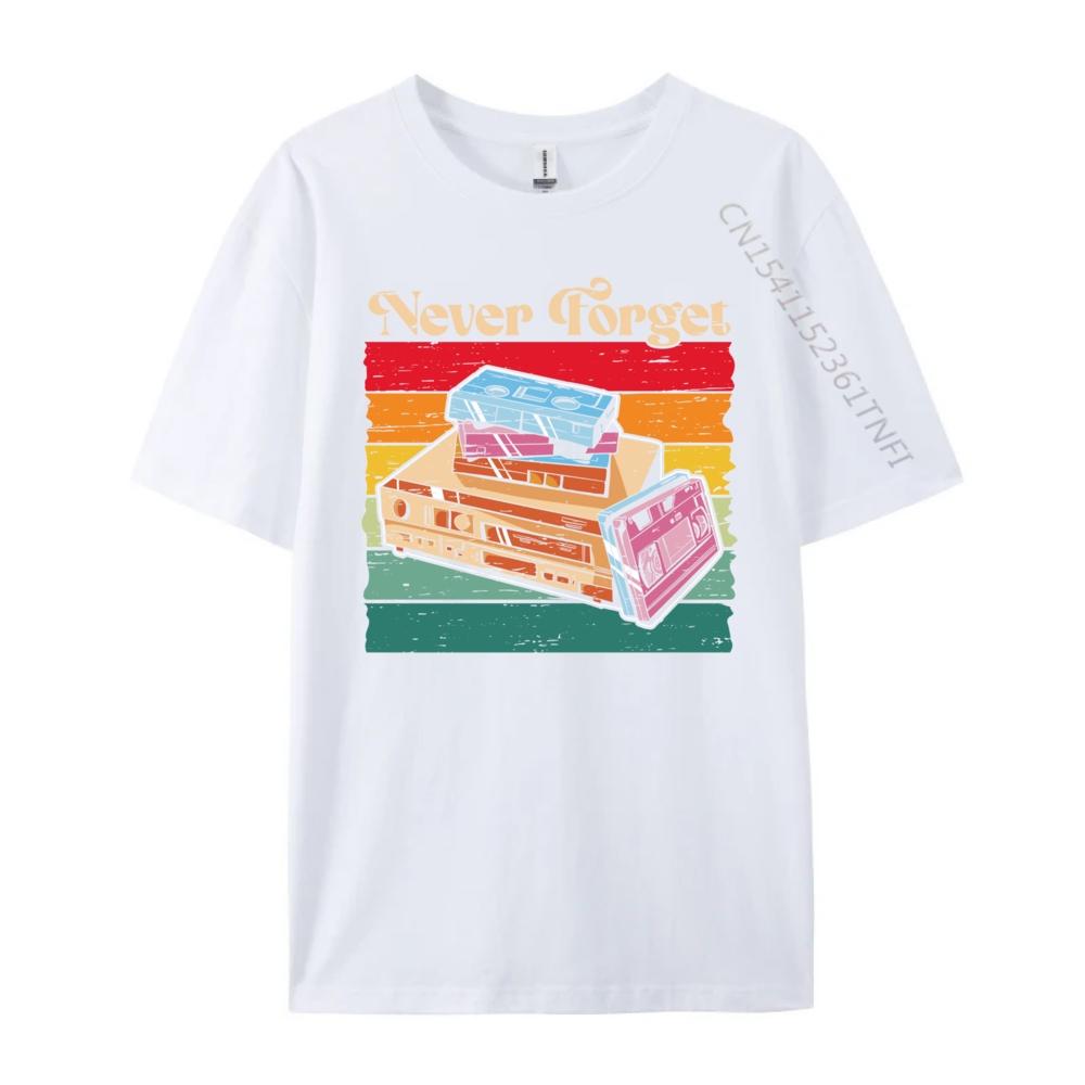 Retro Vhs Kassette Luxus T-Shirt Herren Hochwertige Shirts Übergroß Geek