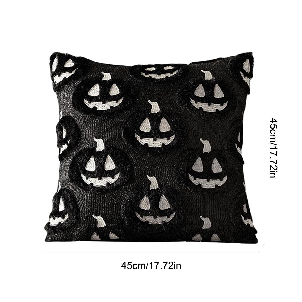 Halloween Ghost Pumpkin Pillowcase Washable Soft Pillow Case Comfortable Throw Pillow Cover for Couch Sofa Bedroom Home Decor