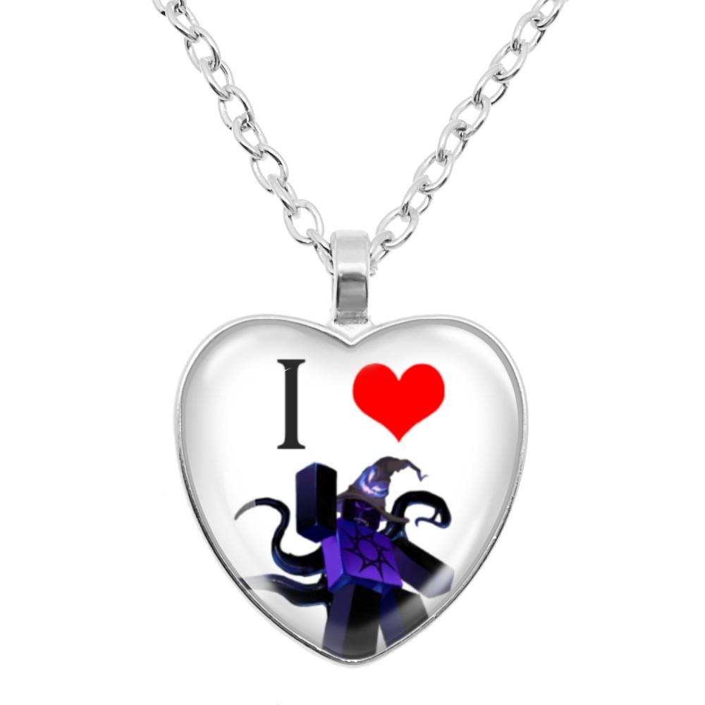 Game Forsaken Azure Anime Azure x Two Time Fanart Funny MeMe Glass Heart Shape Pendant Necklace Jewelry Charm Collect Gift
