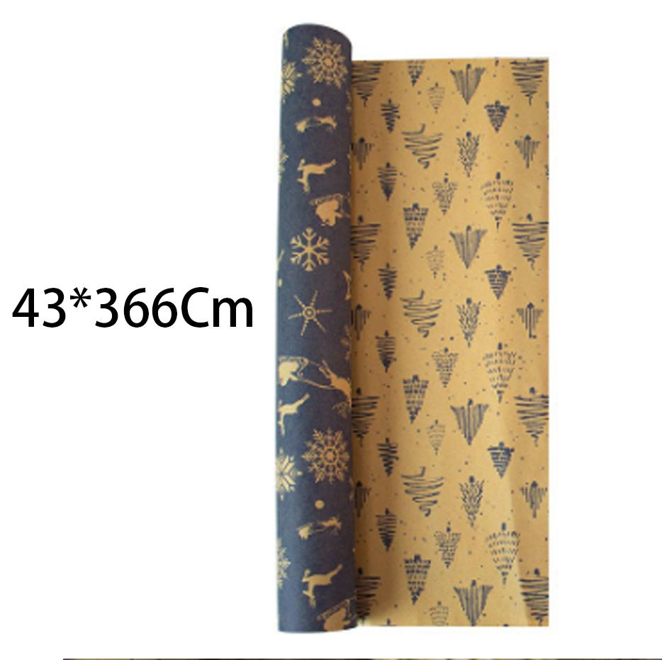 Christmas Packaging Paper Double-Sided Holiday Gift Wrap Christmas Wrapping Paper Premium Double-Sided Printed Kraft Paper