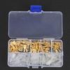 120Pcs 6.3mm 4.8mm 2.8mm Gold Copper Wire Terminal Connector with Sleeve Storage Box Accessory