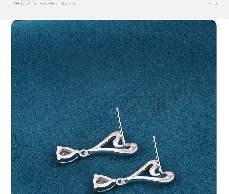 S925 Sterling Silver Heart & Water Drop Earrings for Women – 2026 New Luxury Design, Hot-Selling Dangle Style.